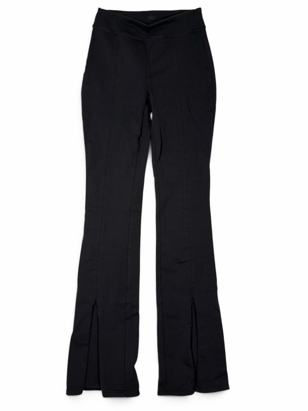 ALO Yoga Black Flared Split-Hem Yoga Pants Small